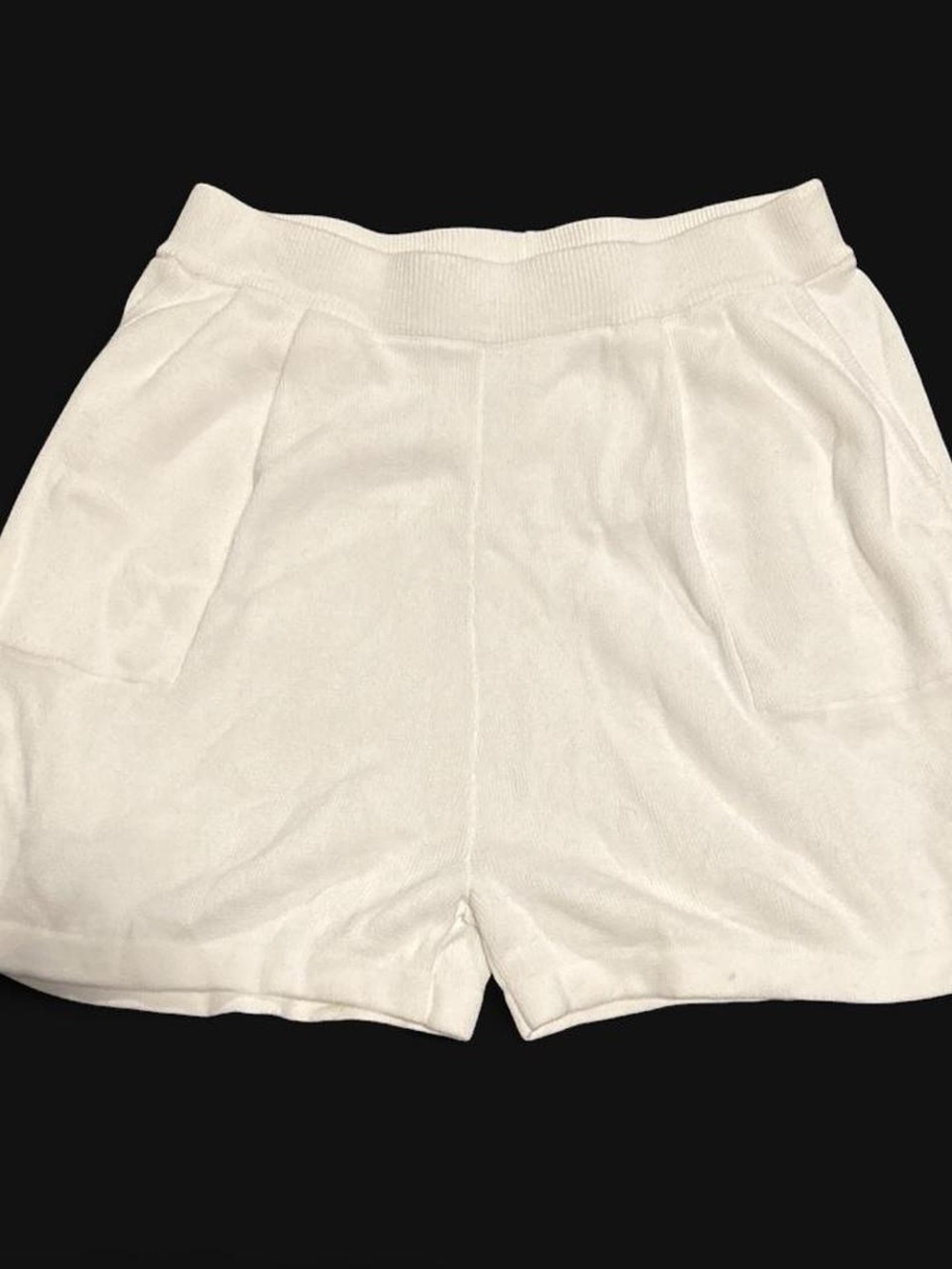 Women's White Knit Shorts